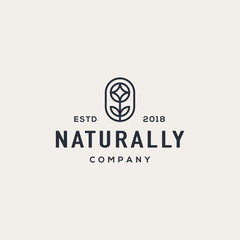 Nature flower logo design concept. Universal flower logo.
