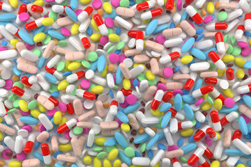 Fototapeta na wymiar Pills background