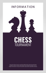 Vector illustration about chess tournament, match, game. Use as advertising, invitation, banner, poster.