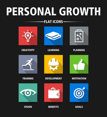 PERSONAL GROWTH FLAT ICONS