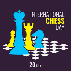Vector Illustration on the theme International Chess Day.  