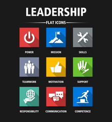 LEADERSHIP FLAT ICONS