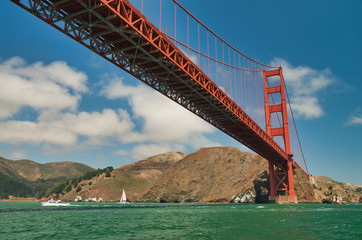 San Francisco. Golden Gate Bridge on a beautiful summer day