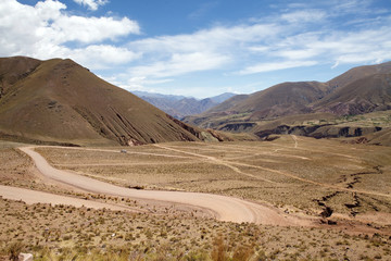 Abra del Condor mountain pass at an elevation of 4000 m on the border of Salta and Jujuy Province,...