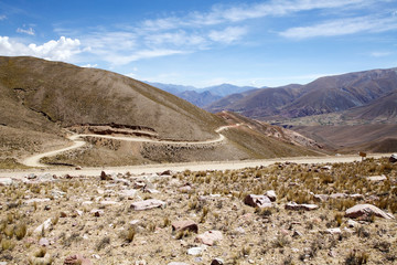 Abra del Condor mountain pass at an elevation of 4000 m on the border of Salta and Jujuy Province, Argentina