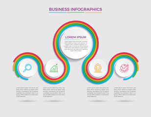 Infographic design vector and marketing icons can be used for workflow layout, diagram, annual report, web design.  Business concept with 4 options, steps or processes. - Vector 