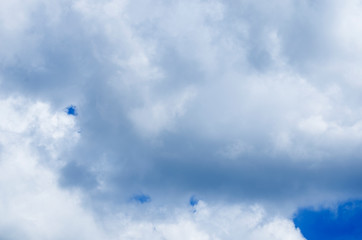 The sky on the fine weather and the white clouds
