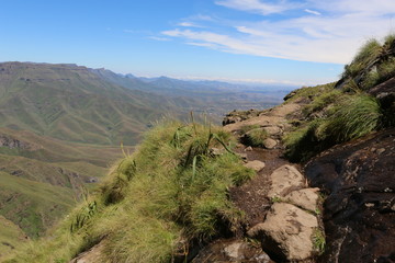 Fototapeta na wymiar Wandern in den Drakensbergen / Südafrika