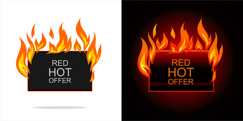 Red Hot Offer Label