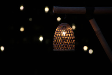 chandelier in a garden
