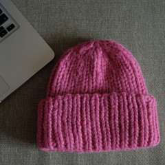 Close shot of cold weather winter handmade knitting clothes