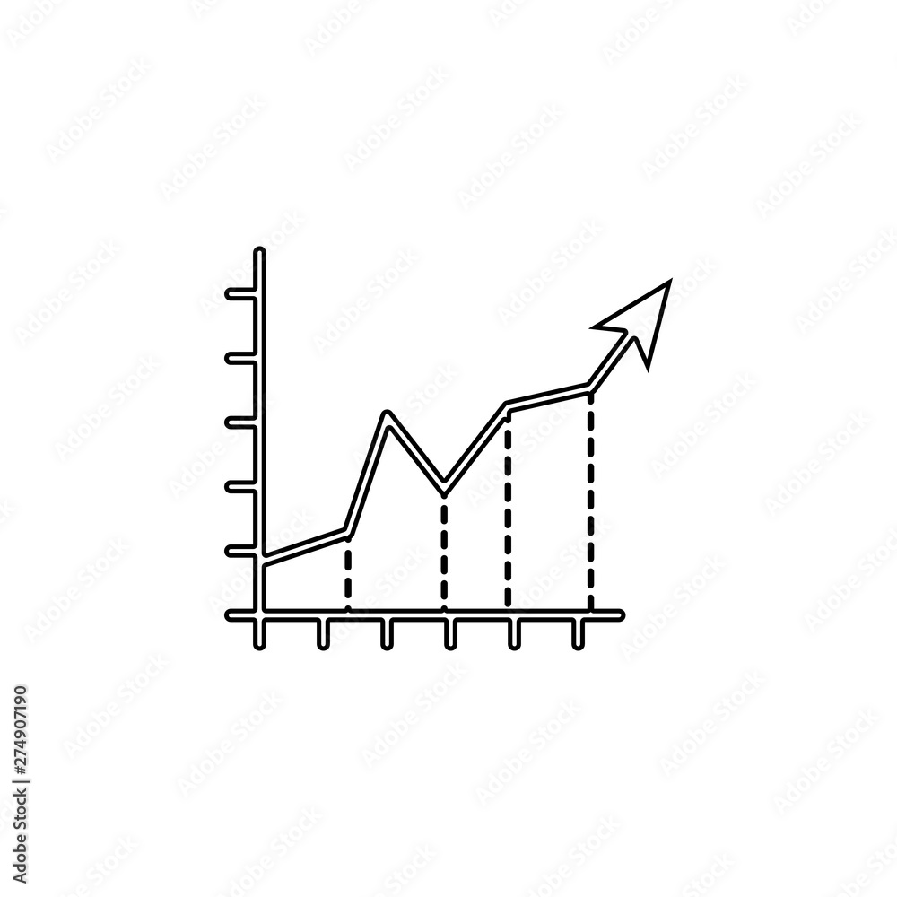 Aufkleber chart icon. element of web for mobile concept and web apps icon. outline, thin line icon for website