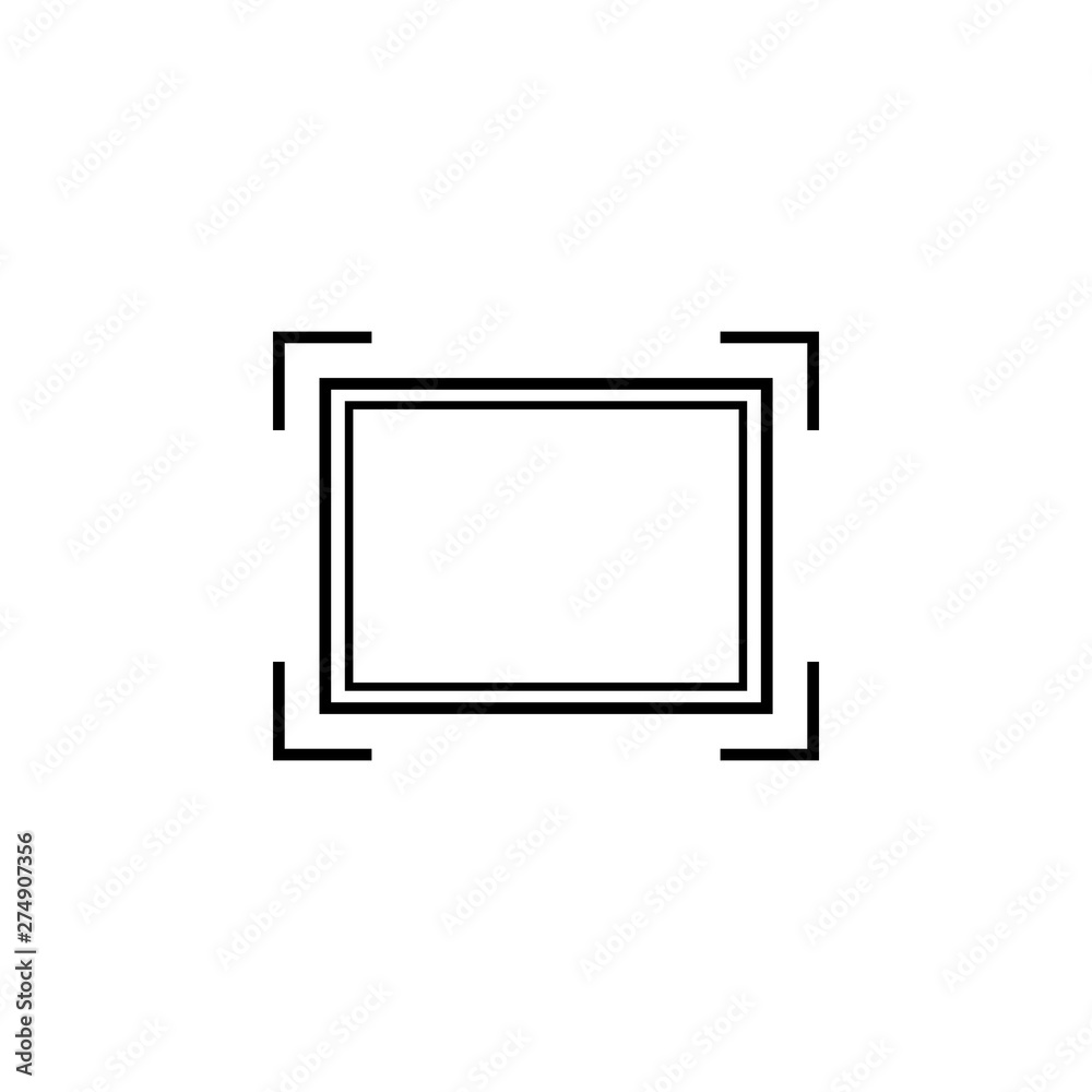 Aufkleber rectangle in corners icon. element of web for mobile concept and web apps icon. outline, thin line i
