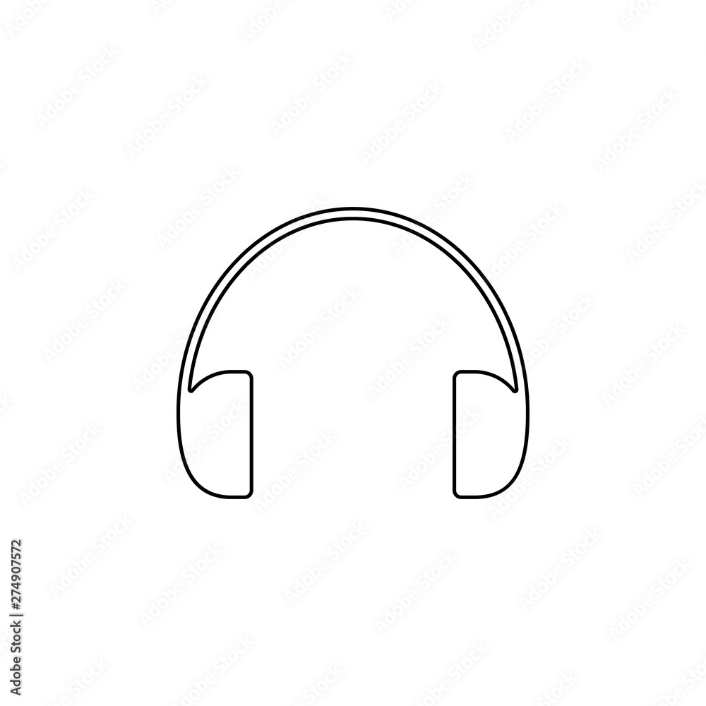 Poster headphones icon. element of web for mobile concept and web apps icon. outline, thin line icon for we