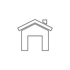 garage icon. Element of web for mobile concept and web apps icon. Outline, thin line icon for website design and development, app development