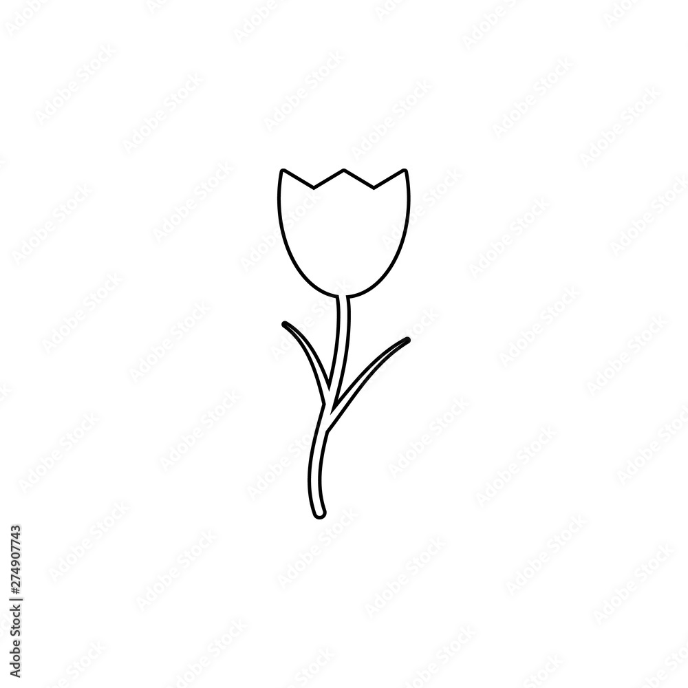 Aufkleber tulip icon. element of web for mobile concept and web apps icon. outline, thin line icon for website