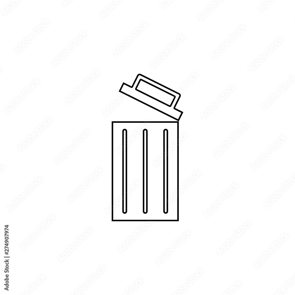 Aufkleber open wastebasket icon. element of web for mobile concept and web apps icon. outline, thin line icon 
