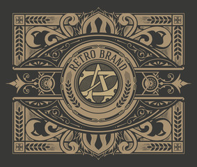 Old logo with floral frame