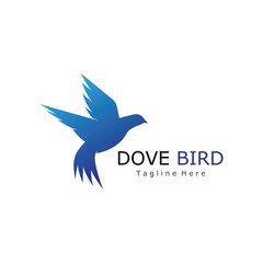 Bird wing Dove Logo Template vector illustration