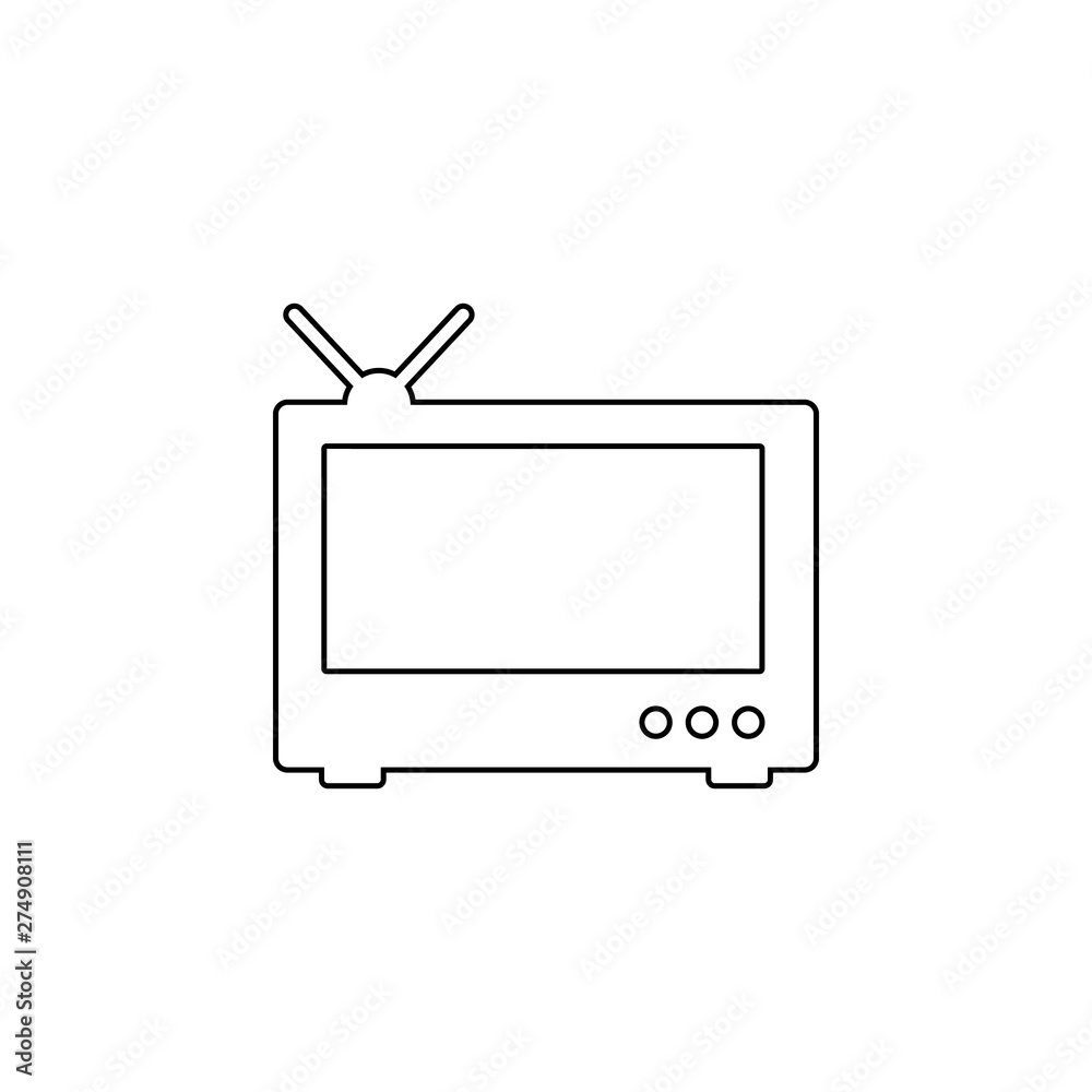 Aufkleber old tv icon. element of web for mobile concept and web apps icon. outline, thin line icon for websit
