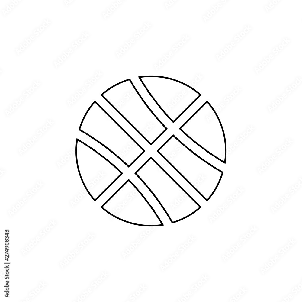 Aufkleber basketball icon. element of web for mobile concept and web apps icon. outline, thin line icon for we