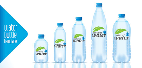 Water bottle template and ready label design