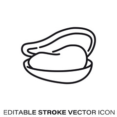 Mussel vector line icon