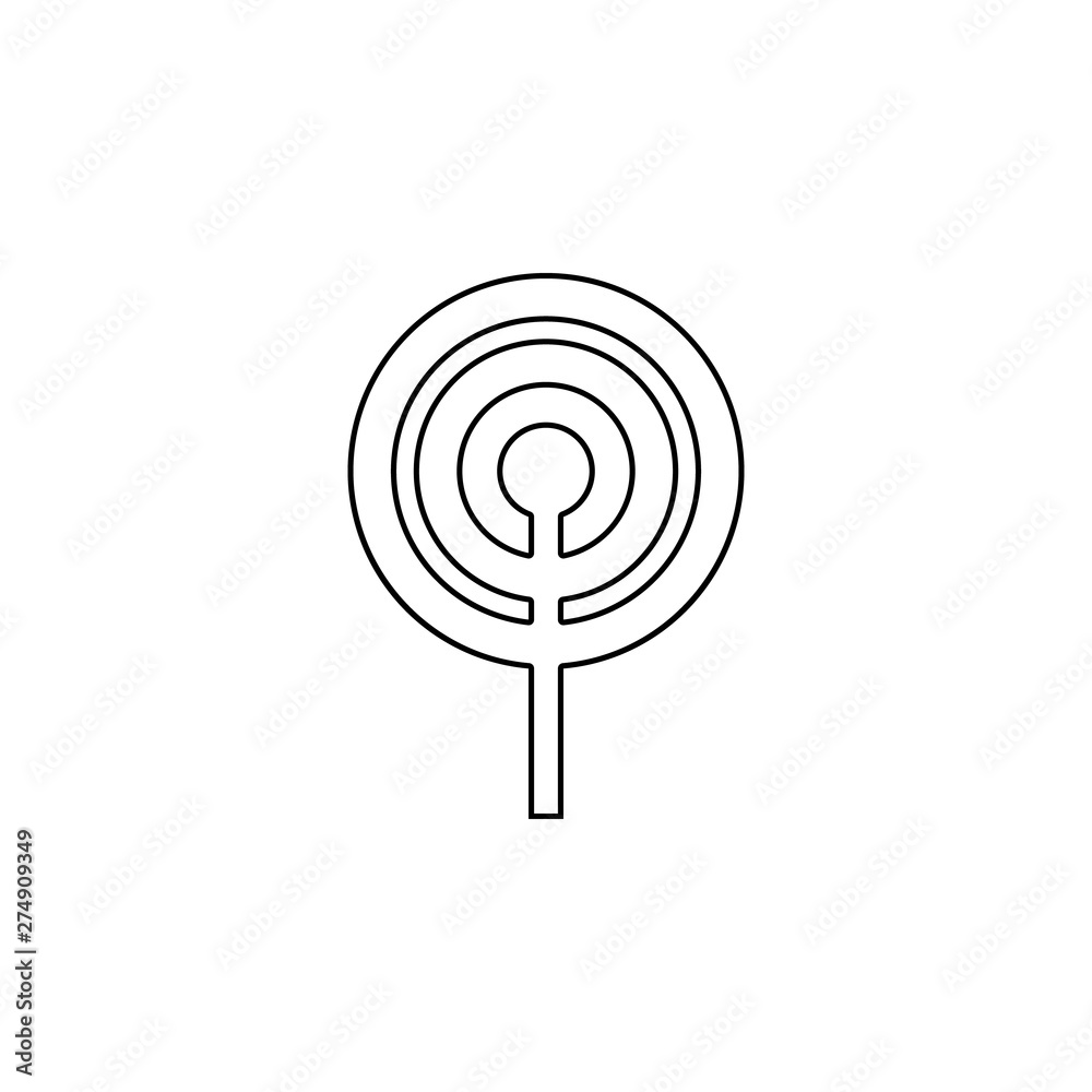 Aufkleber antenna sign icon. element of web for mobile concept and web apps icon. outline, thin line icon for 