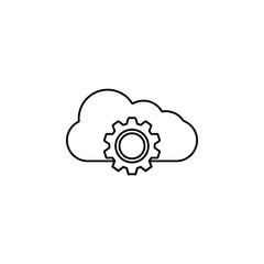 cloud adjustment icon. Element of web for mobile concept and web apps icon. Outline, thin line icon for website design and development, app development