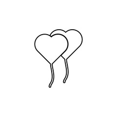 heart beads icon. Element of web for mobile concept and web apps icon. Outline, thin line icon for website design and development, app development