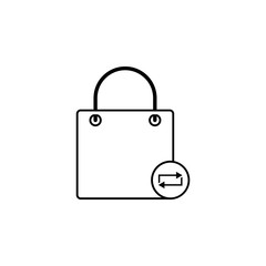 refresh women handbag icon. Element of web for mobile concept and web apps icon. Outline, thin line icon for website design and development, app development