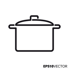 cooking pot vector line icon