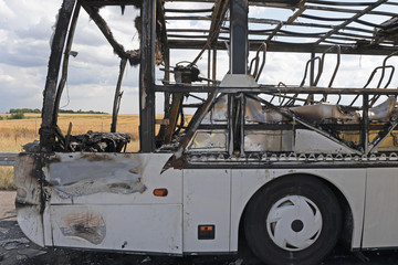 Autobus Burned