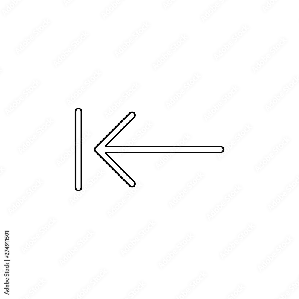 Poster arrow with direct icon. element of web for mobile concept and web apps icon. outline, thin line icon