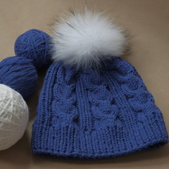 Close shot of cold weather winter handmade knitting clothes