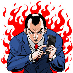 スマホ操作ビジネスマン