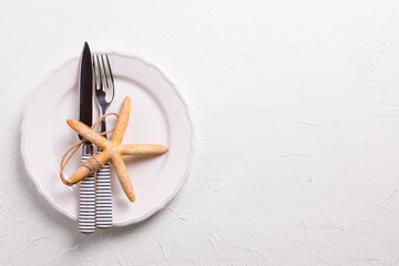 Summer table flat lay