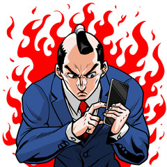 スマホ操作ビジネスマン