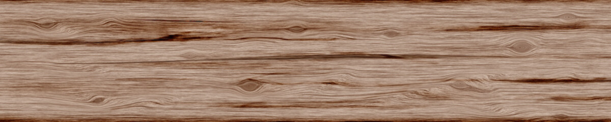 Old dark gray wooden board with tears and knots. Panoramic background