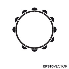 Tambourine vector glyph icon