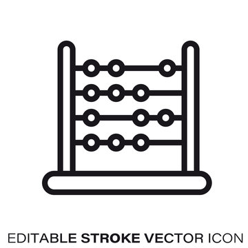 Toy abcus vecto line icon
