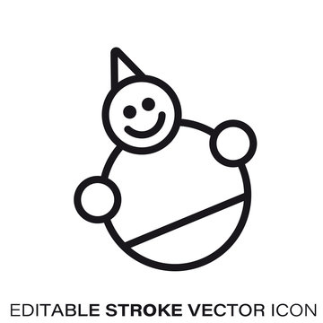 Tumbler Toy Vector Line Icon