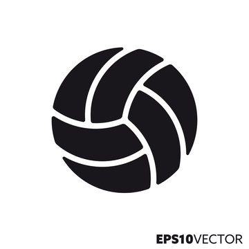 Volleyball ball vector glyph icon
