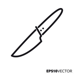 kitchen knife vector line icon