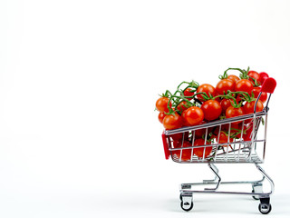 Fresh tomato on the clear white background