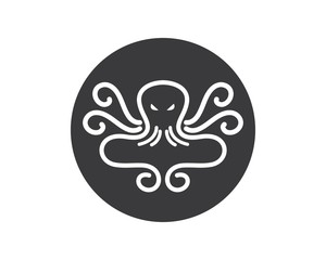 octopus icon logo vector illustration design