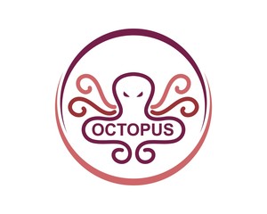 octopus icon logo vector illustration design