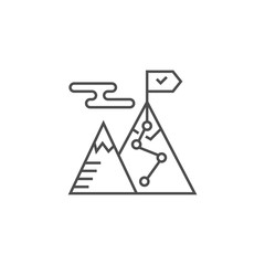 Strategy For Victory Line Icon