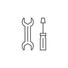 Services Related Vector Thin Line Icon.