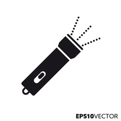 flashlight vector glyph icon